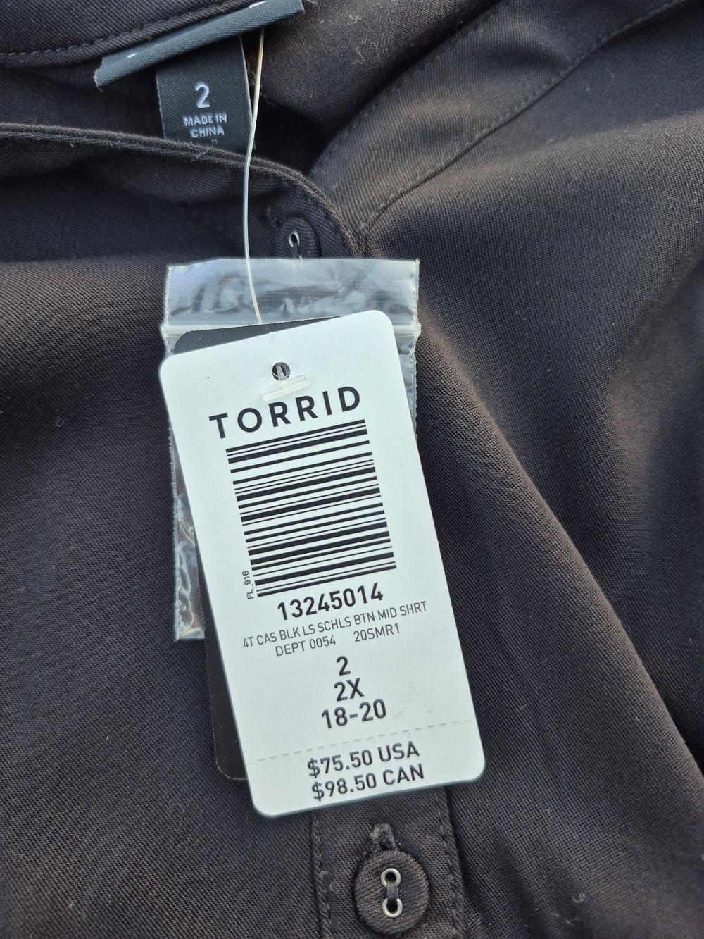 torrid Black Button-Front Midi Dress - Picture 5 of 6